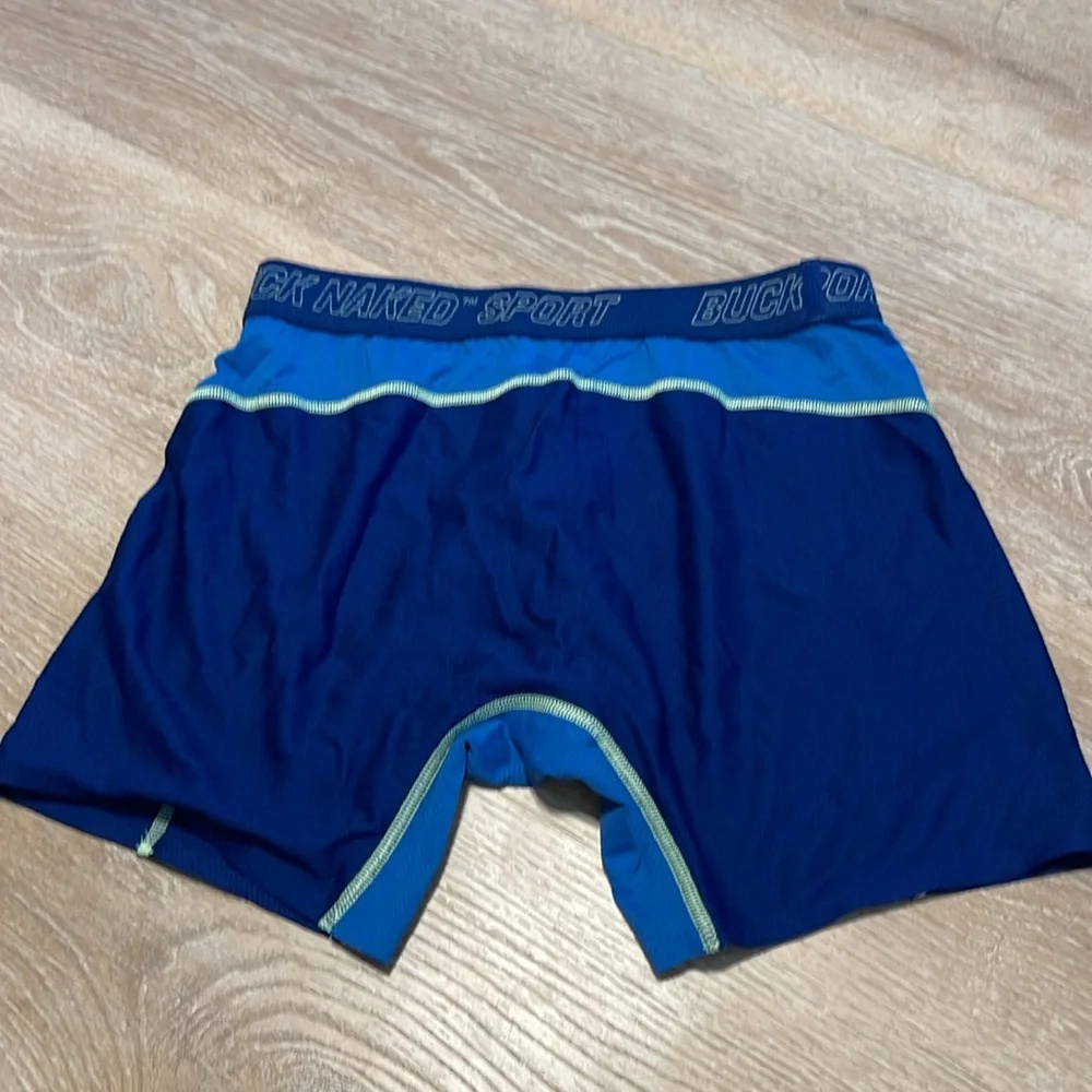 Duluth Trading Company blue “Get Buck Naked” Brief Underwear B9‎